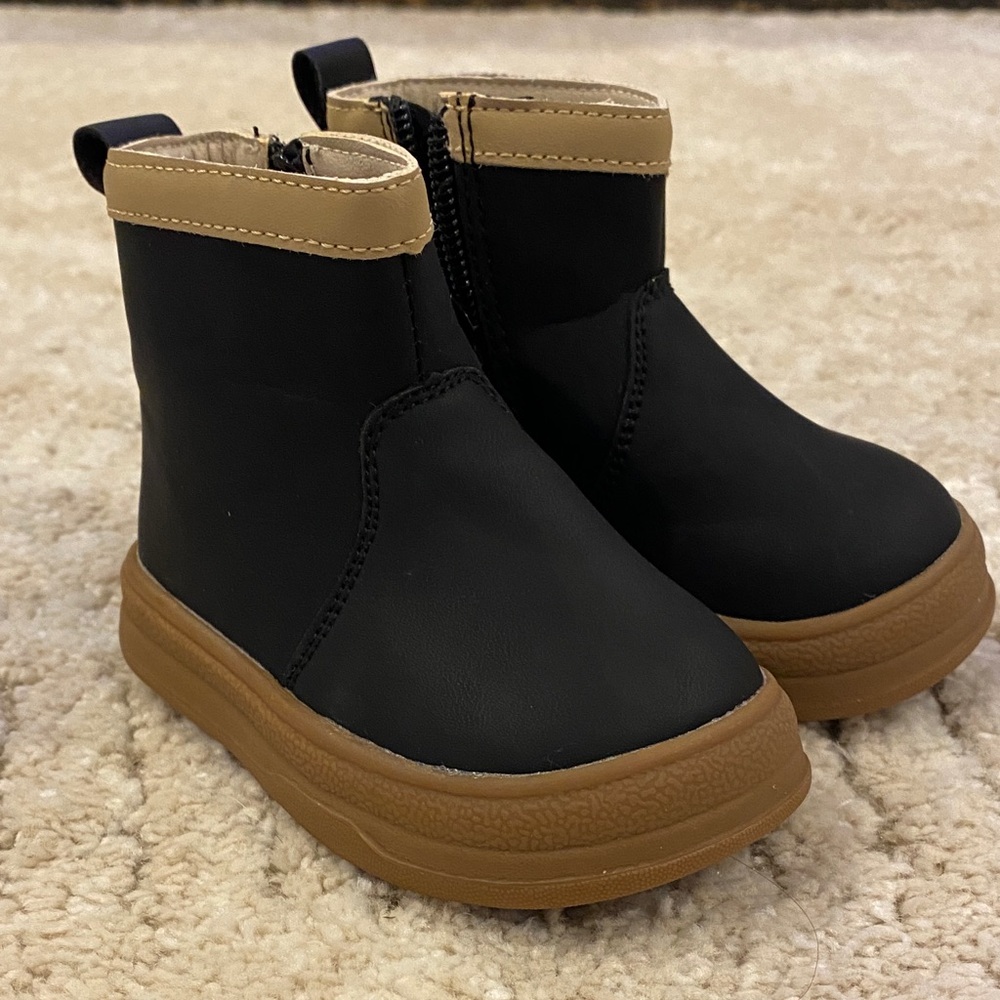Chic Black and Brown Kids Boots
